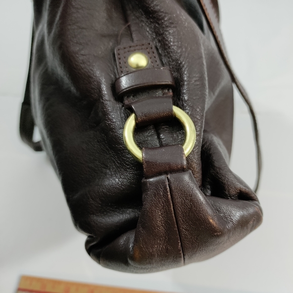 Coach Vintage Ashley Bucket Bag Genuine Leather Convertible Crossbody Brown - Picture 9 of 14